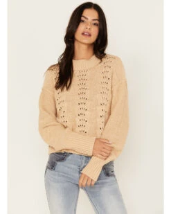Free People Women's Sandcastle Bell Song Knit Sweater 7 Free People Women's Sandcastle Bell Song Knit Sweater -Ariat || Wrangler || FREE PEOPLE Sales Store 2000381035 280 P1