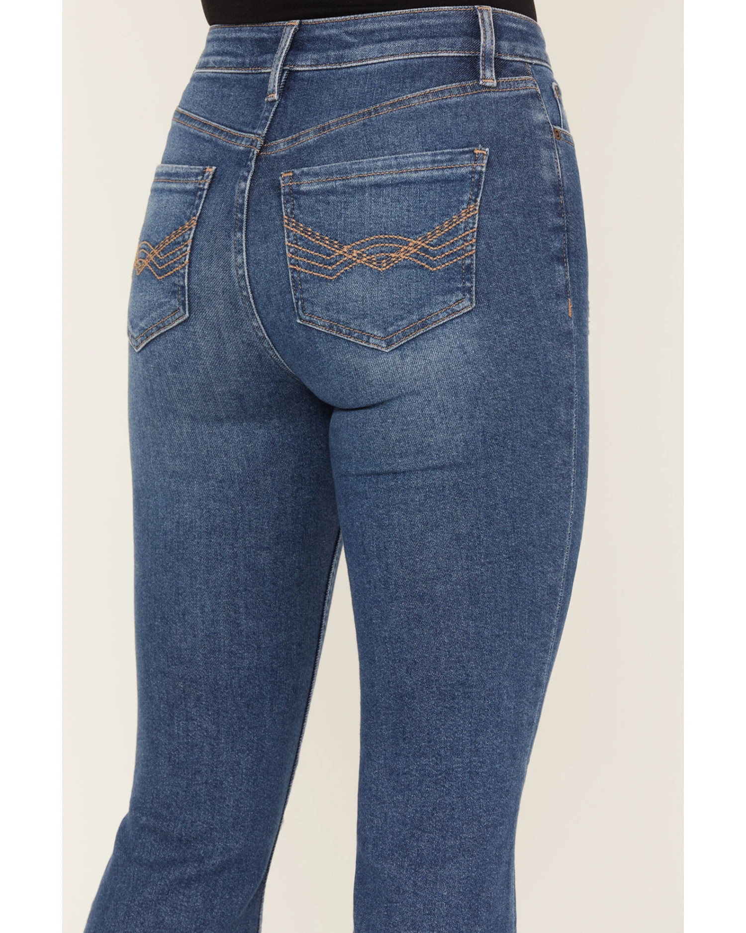 Idyllwind Women's Navaho Dark Wash High Risin' Distressed Bootcut Jeans 1 Idyllwind Women's Navaho Dark Wash High Risin' Distressed Bootcut Jeans