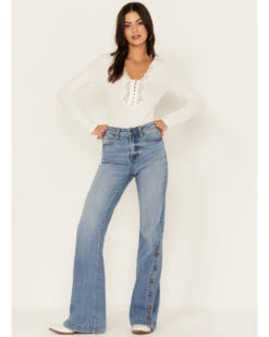 Idyllwind Women's Burch Light Wash High Risin Snap Trouser Jeans -Ariat || Wrangler || FREE PEOPLE Sales Store 2000381432 413 P1