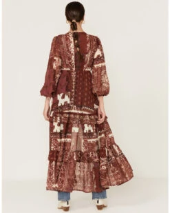 Flying Tomato Women's Floral Print Patchwork Duster Dress -Ariat || Wrangler || FREE PEOPLE Sales Store 2000381468 640 P4