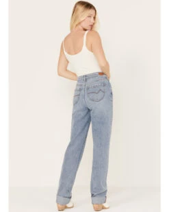 Cleo + Wolf Women's Medium Wash Short Straight Cuffed Jeans -Ariat || Wrangler || FREE PEOPLE Sales Store 2000381494 414 P3