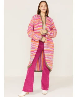 Free People Women's Pink Tiger Knit Duster -Ariat || Wrangler || FREE PEOPLE Sales Store 2000381823 650 P1
