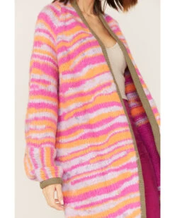 Free People Women's Pink Tiger Knit Duster -Ariat || Wrangler || FREE PEOPLE Sales Store 2000381823 650 P3