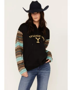 Ariat || Wrangler || FREE PEOPLE Sales Store 17 Changes Women's Serape Striped Yellowstone Hoodie