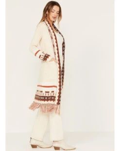 Shyanne Women's Southwestern Border Knit Maxi Cardigan 7 Shyanne Women's Southwestern Border Knit Maxi Cardigan -Ariat || Wrangler || FREE PEOPLE Sales Store 2000382848 251 P2