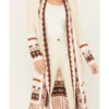 Shyanne Women's Southwestern Border Knit Maxi Cardigan