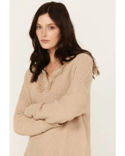 Cleo + Wolf Women's Drop Shoulder Ribbed Sweater 7 Cleo + Wolf Women's Drop Shoulder Ribbed Sweater -Ariat || Wrangler || FREE PEOPLE Sales Store 2000382942 295 P2