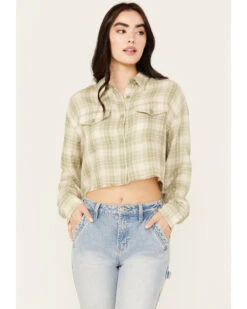 Cleo + Wolf Women's Long Sleeve Cropped Shirt -Ariat || Wrangler || FREE PEOPLE Sales Store 2000382951 300 P1