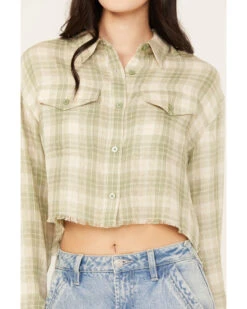 Cleo + Wolf Women's Long Sleeve Cropped Shirt -Ariat || Wrangler || FREE PEOPLE Sales Store 2000382951 300 P3