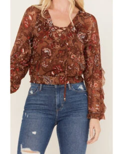 Idyllwind Women's McCoy Meshed Lace-Up Top 6 Idyllwind Women's McCoy Meshed Lace-Up Top -Ariat || Wrangler || FREE PEOPLE Sales Store 2000383117 200 P3