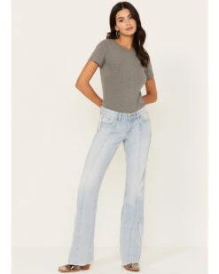 Shyanne Women's Light Wash Low Rise Seamed Bootcut Jeans -Ariat || Wrangler || FREE PEOPLE Sales Store 2000383329 413 P1