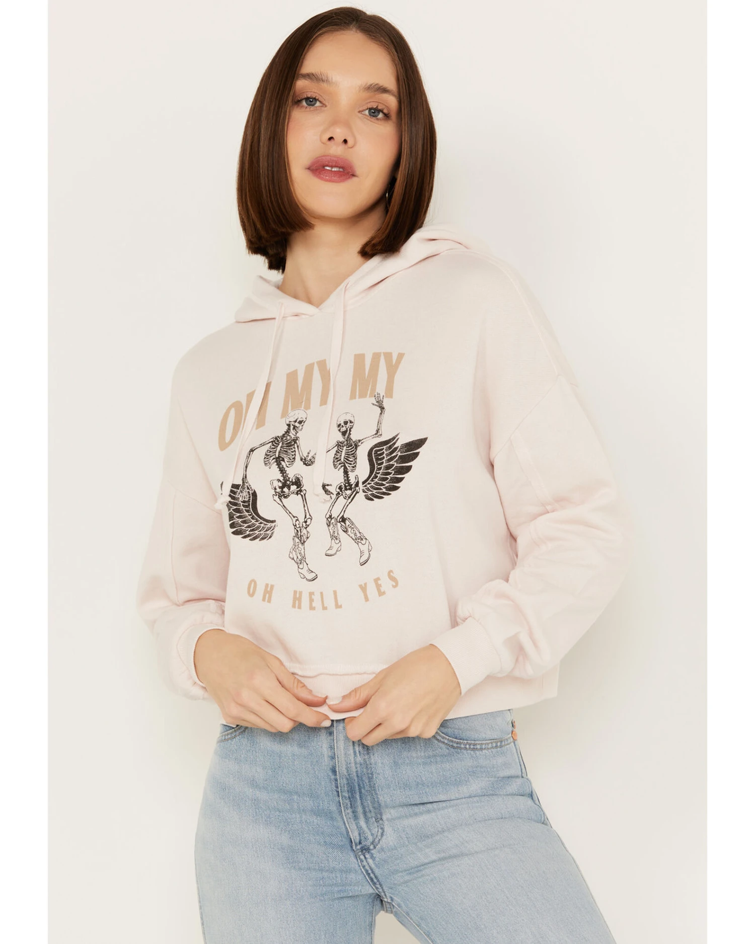 Cleo + Wolf Women's Oh My My Cropped Hoodie 2 Cleo + Wolf Women's Oh My My Cropped Hoodie - Image 2