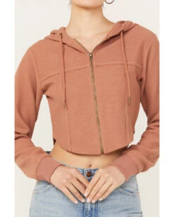 Cleo + Wolf Women's Corset Cropped Hoodie -Ariat || Wrangler || FREE PEOPLE Sales Store 2000386443 281 P3