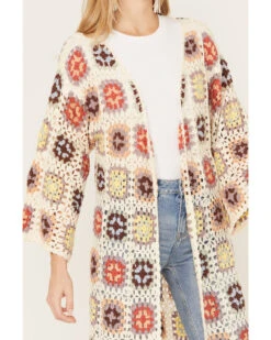 POL Women's Crochet Fringe Long Sleeve Kimono -Ariat || Wrangler || FREE PEOPLE Sales Store 2000393569 900 P3