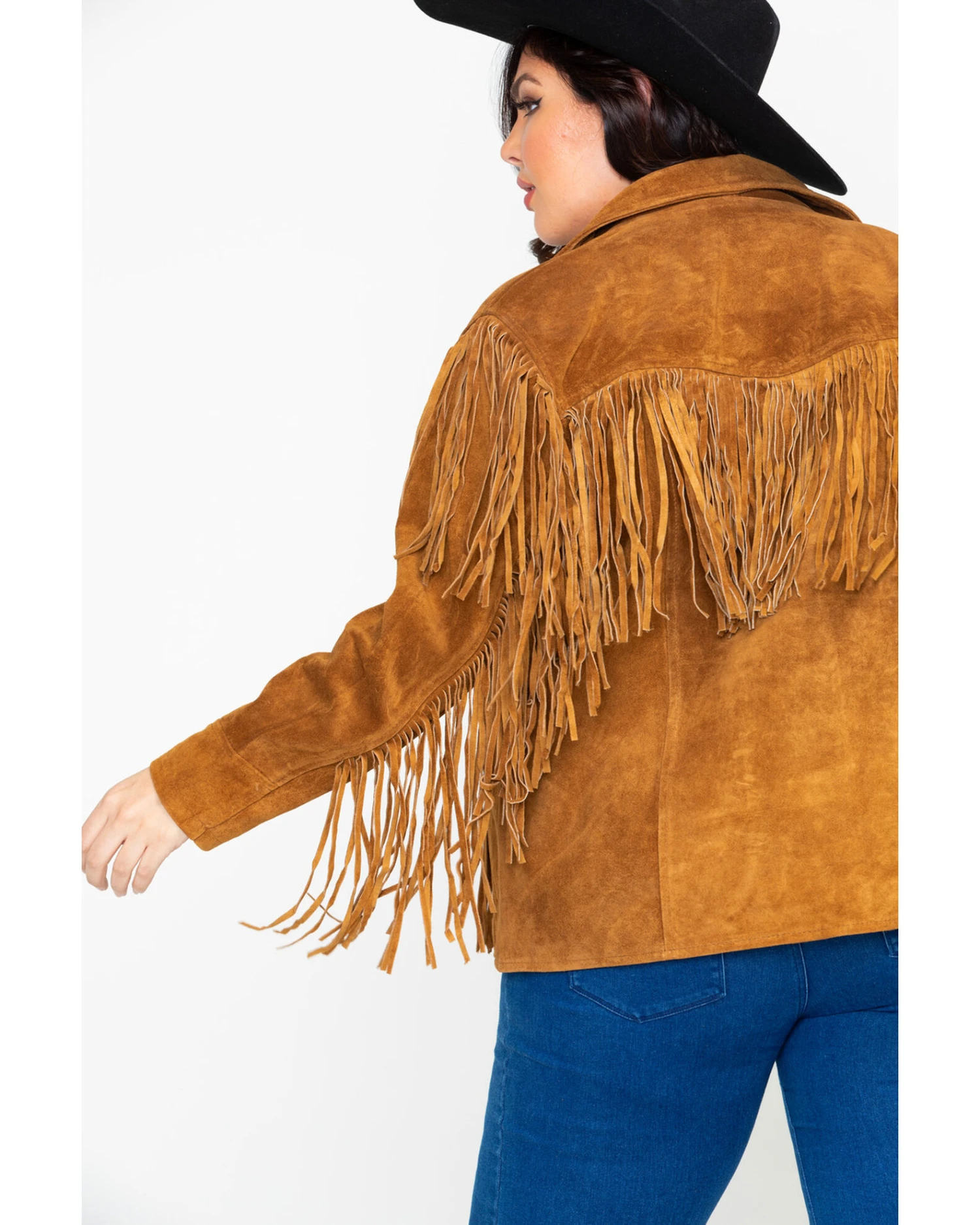 Liberty Wear Women's Suede Fringe Jacket - Plus 1 Liberty Wear Women's Suede Fringe Jacket - Plus