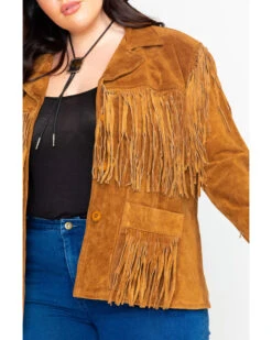 Liberty Wear Women's Suede Fringe Jacket - Plus 9 Liberty Wear Women's Suede Fringe Jacket - Plus -Ariat || Wrangler || FREE PEOPLE Sales Store 225J41 41 P5