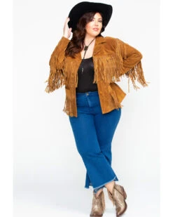 Liberty Wear Women's Suede Fringe Jacket - Plus 11 Liberty Wear Women's Suede Fringe Jacket - Plus -Ariat || Wrangler || FREE PEOPLE Sales Store 225J41 41 P6